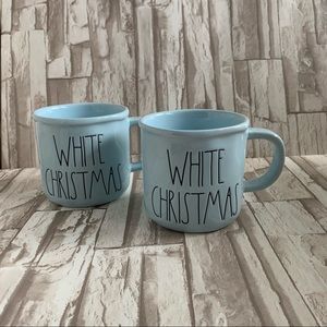Rae Dunn White Christmas Mug Set of Two